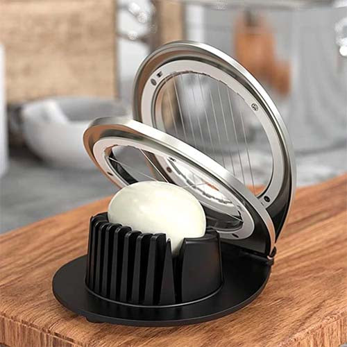 2-in-1 Egg Cutter and Slicer by SHENGYA | Dual Action Hard Boiled Egg Prep Tool
