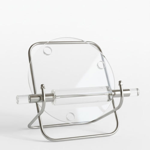 Modern Acrylic Rolling Pin & Pastry Board Set with Stainless Steel Stand