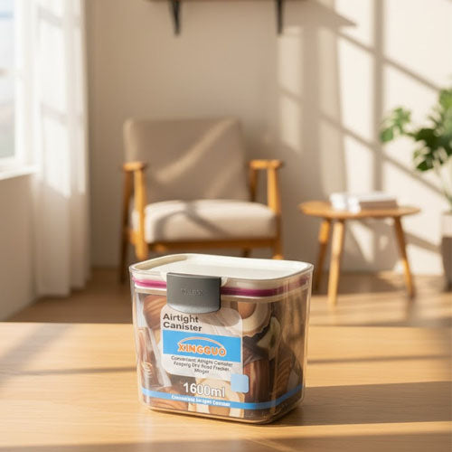 XINGGUO 1600ml Airtight Food Storage Canister | Clear Container with Locking Lid