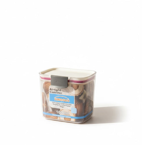 XINGGUO 1600ml Airtight Food Storage Canister | Clear Container with Locking Lid