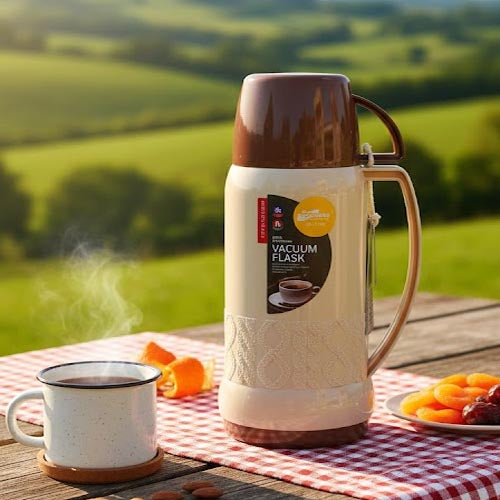 Day Days 24-Hour Stainless Steel Vacuum Flask 460ml - Heavy-Duty Insulated Travel Pot with Handle for Outdoors