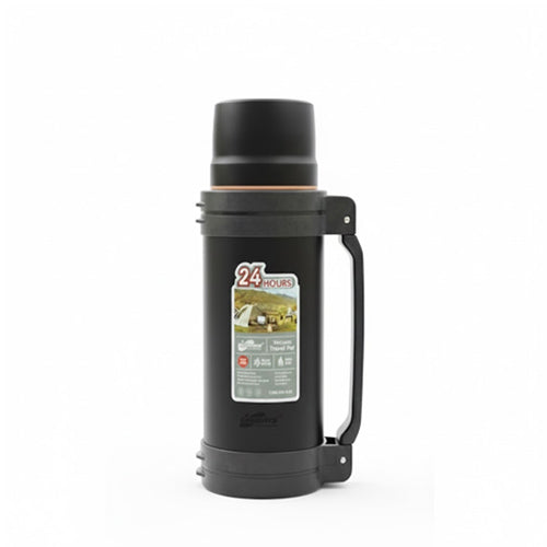 24-Hour Insulated Vacuum Travel Pot - Stainless Steel Thermos with Handle for Camping & Outdoors