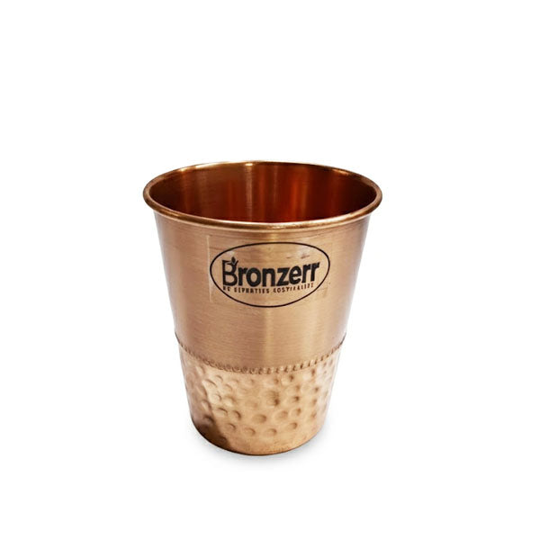 Pure Copper Hammered Rimmed Water Glass / Moscow Mule Tumbler