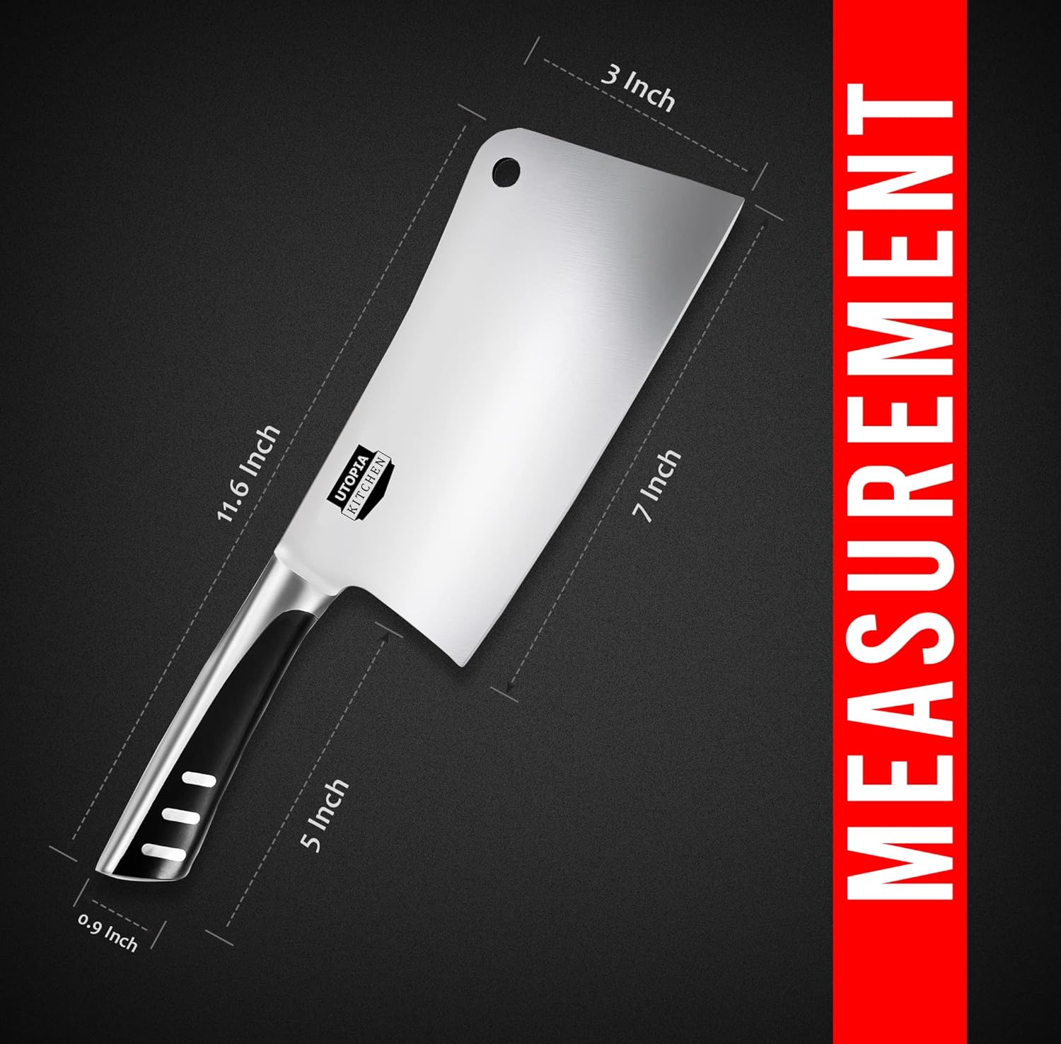 Professional Heavy-Duty Stainless Steel Meat Cleaver / Chopper Knife