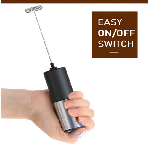 Easy On/Off Cordless Electric Milk Frother and Handheld Drink Mixer
