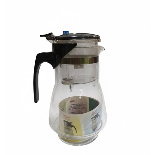 Glass Pour-Over Coffee Maker and Carafe with Permanent Filter Basket