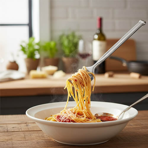 Sleek, Polished Stainless Steel Serving Tong