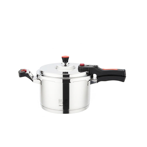 European Style Stainless Steel Pressure Cooker (4L, 5L, 6L) | Heavy-Duty Fast Cooker with Induction Base
