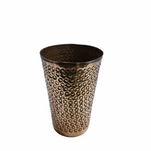 Hand-Hammered Patina Copper Glass