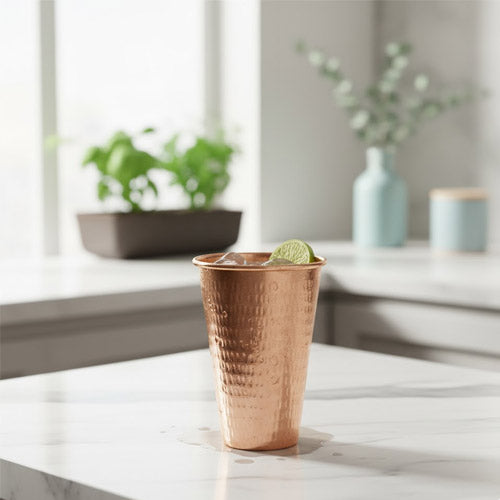 Iced Refreshment in a Copper Glass