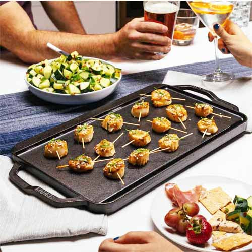 Dual-Sided Heavy-Duty Cast Iron Cooktop