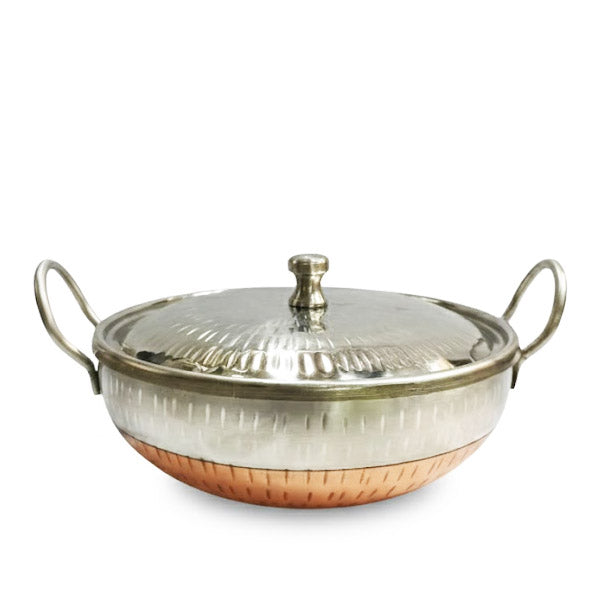 Luxurious Dual-Tone Karahi for Authentic Presentation.