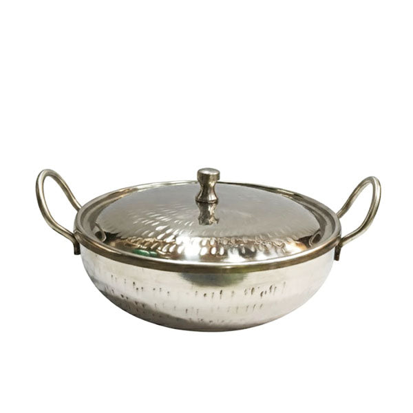 Exceptional Stainless Steel Karahi for Serving Perfection.