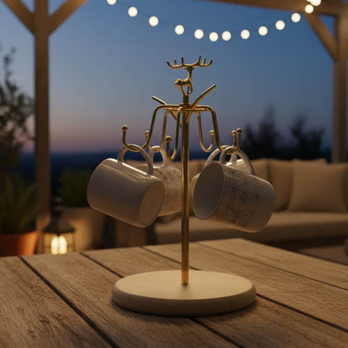 Luxury Deer Antler Mug Holder / Cup Stand