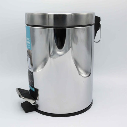 Homeatic Stainless Steel Pedal Dustbin - Classic Style & Function