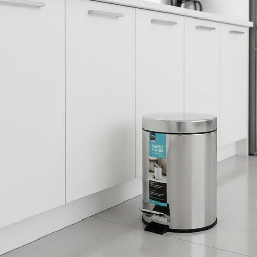Homeatic Stainless Steel Pedal Dustbin - Classic Style & Function
