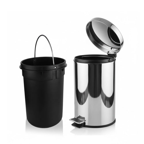 Homeatic Stainless Steel Pedal Dustbin - Classic Style & Function