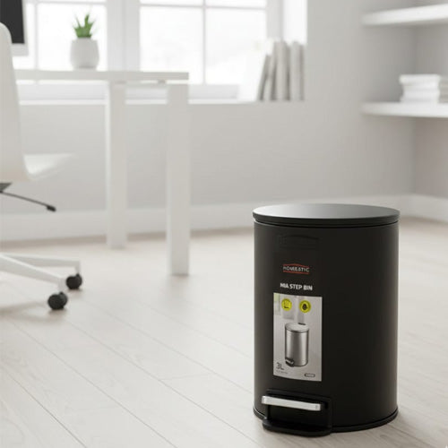 Homeatic 3 Liter Soft-Close Pedal Dustbin - Silent, Stylish, and Hygienic