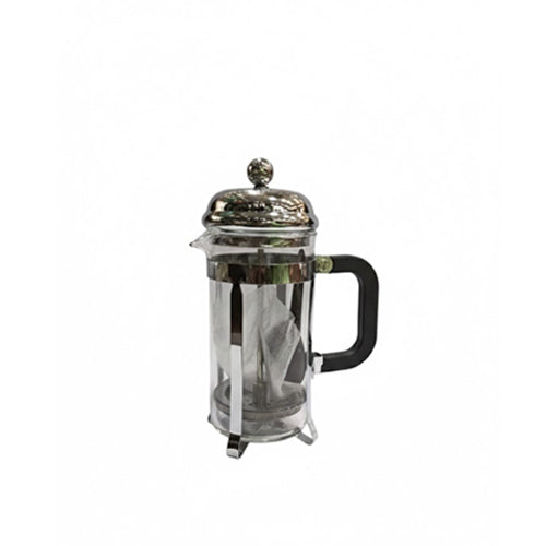 Classic Chrome and Glass French Press Coffee Maker