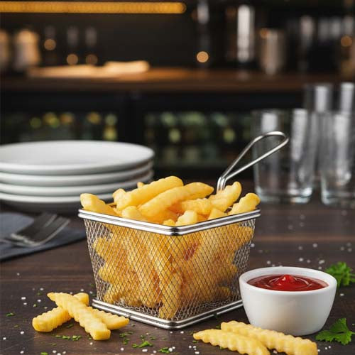 Individual French Fry / Chip Presentation Basket