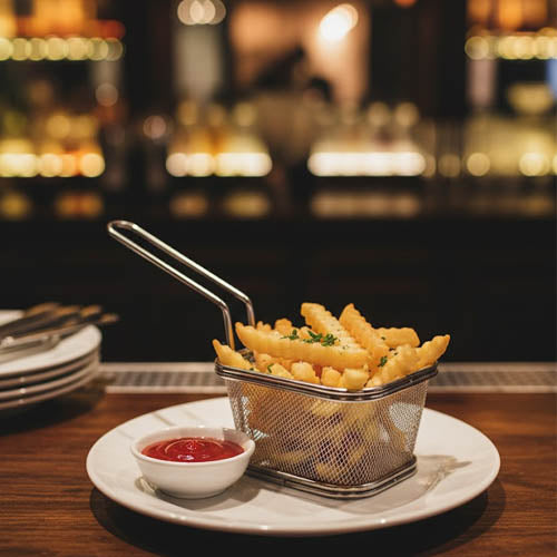 Stainless Steel Square Fry Presentation Basket