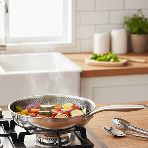 Ultimate Hybrid Honeycomb Non-Stick Frying Pan - The Professional's Choice