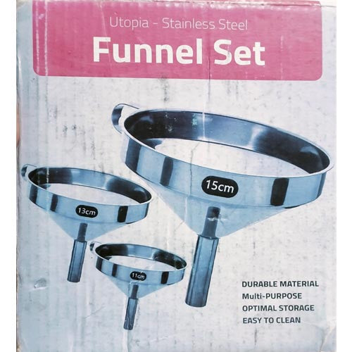 Utopia Stainless Steel Funnel Set (3-Piece)