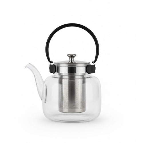 Modern Glass Teapot with Stainless Steel Infuser 1.5 Liter
