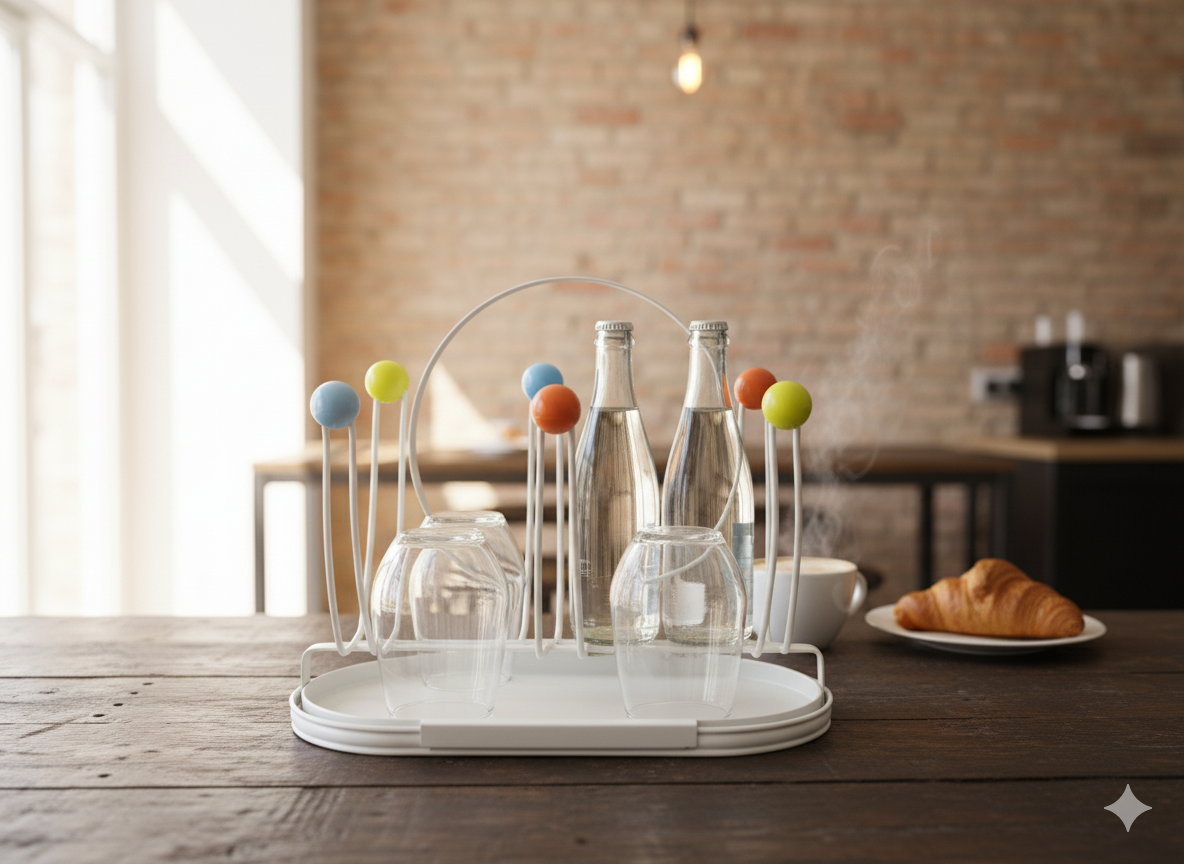Modern Countertop Bottle and Glass Stand Drying Rack