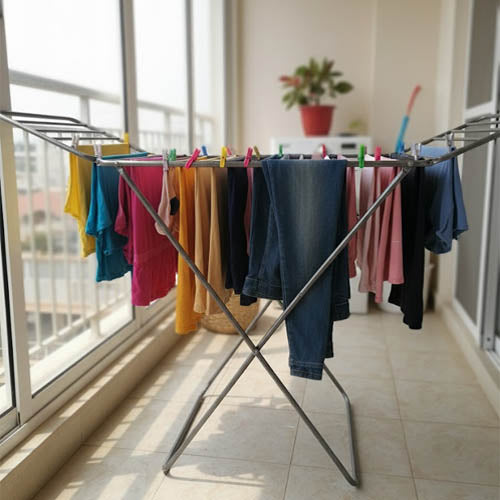 Heavy-Duty Folding Accordion Clothes Drying Rack