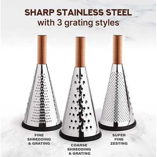 3-in-1 Conical Stainless Steel Multi-Grater
