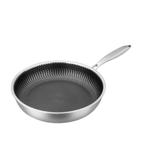Deep Frypan Honeycomb Premium Non-Stick Stainless Steel Fry Pan