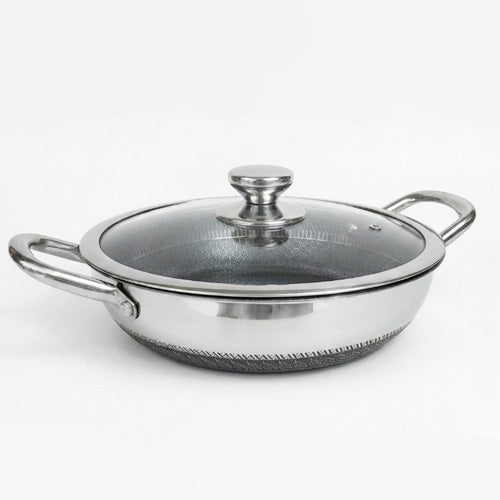 Fish Pot Honeycomb with Lid Premium Tri-Ply Stainless Steel Cooking Pot