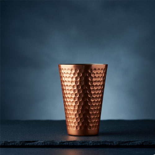 Hand-Hammered Pure Copper Tumbler / Drinking Glass