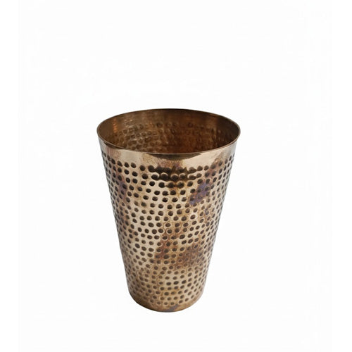 Artisan Hand-Hammered Copper Tumbler / Barware Glass