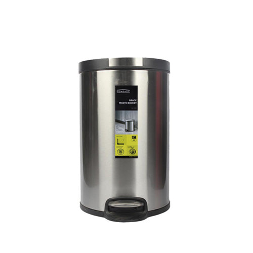 Homeatic Stainless Steel Soft-Close Pedal Dustbin - Multiple Capacity Options