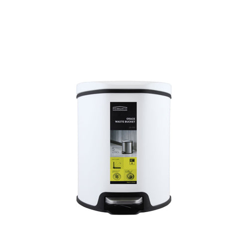 Homeatic 5 Liter Ticon Stainless Steel Soft-Close Pedal Dustbin