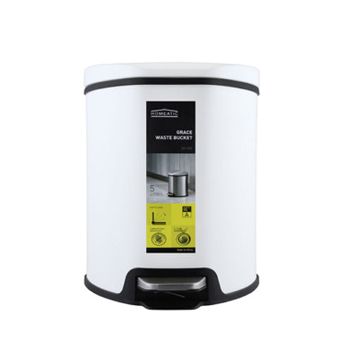 Homeatic 9 Liter Ticon Stainless Steel Soft-Close Pedal Dustbin