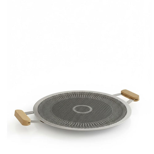 Modern Honeycomb Design Hot Plate / Trivet with Wood Handles