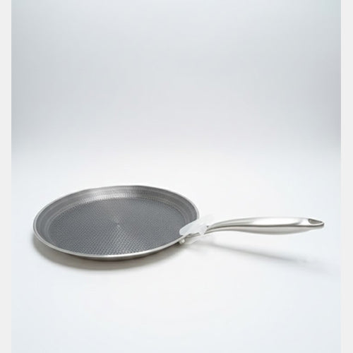 Stainless Steel Honeycomb Griddle Pan | Non-Stick Textured Hot Plate | Induction Ready Flat Tawa Skillet