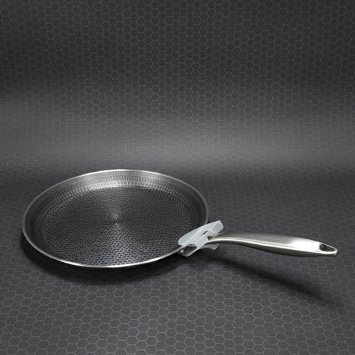 Stainless Steel Honeycomb Griddle Pan | Non-Stick Textured Hot Plate | Induction Ready Flat Tawa Skillet