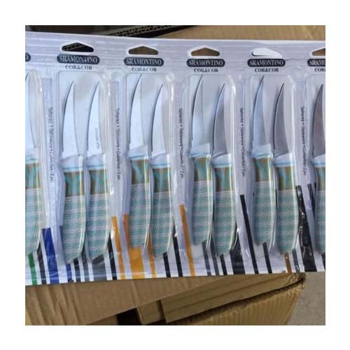 Set of 12 Tramontina CORA COR Steak/Utility Knives (5-inch Blade)