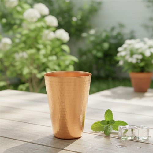 Hand-Hammered Pure Copper Water / Moscow Mule Glass
