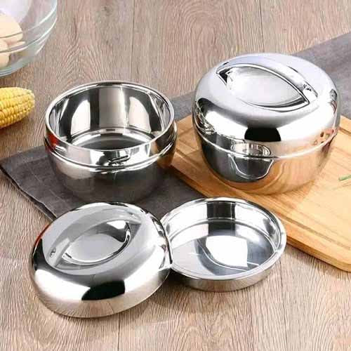 Sleek Stainless Steel Stackable Thermal Lunch Box / Food Warmer