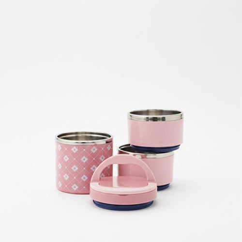 Stylish 2 or 3-Tier Insulated Lunch Box Set with Stainless Steel Interior