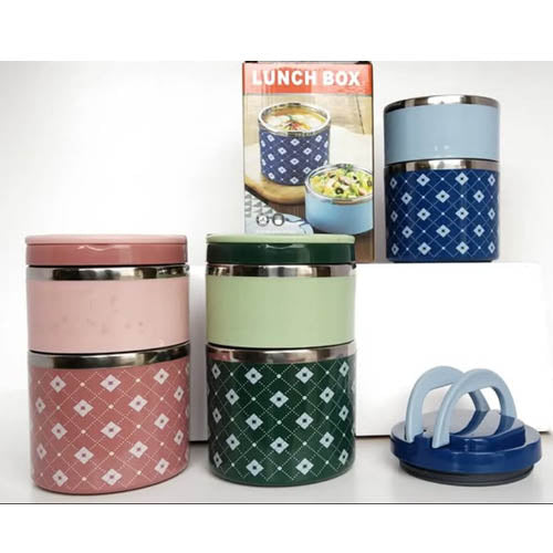 Stylish 2 or 3-Tier Insulated Lunch Box Set with Stainless Steel Interior