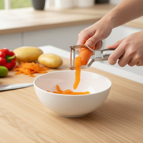 Heavy-Duty Stainless Steel Y-Peeler | Professional Vegetable Peeler & Fruit Skin Remover | Precision Kitchen Gadget