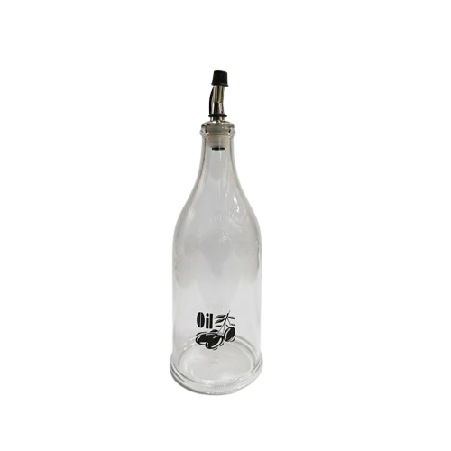 Classic Glass Oil Bottle Cruet with Drip-Free Pourer