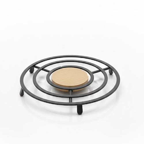Modern Wood & Metal Trivet | Heat Resistant Kitchen Countertop Hot Pot Mat Pad