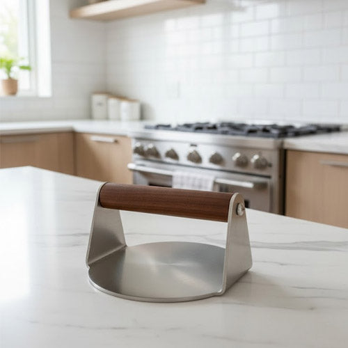 Heavy-Duty Stainless Steel Burger & Kebab Press | Professional Round Meat Patty Maker